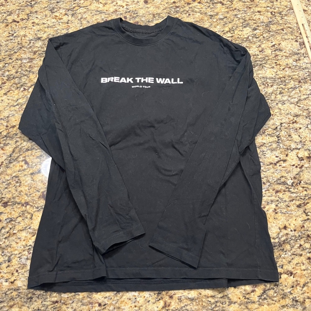 ATEEZ Break The Wall World Tour Long Sleeve Shirt Mens Black K-Pop Concert Tee L